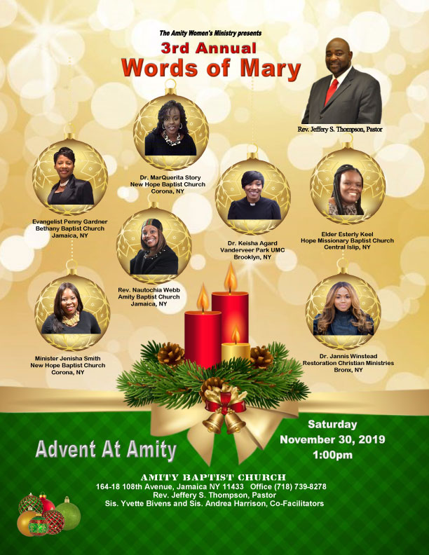 3rd annual Words of Mary - Amity baptist church